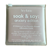 Soak and Say – Anxiety Edition | Waterproof Shower Affirmation Cards for Stress & Calm
