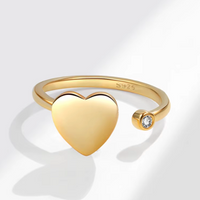 Heart Spinner Ring - 925 SS