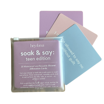 Soak and Say – Teen Edition | Waterproof Shower Affirmations for Teens' Confidence & Mindset