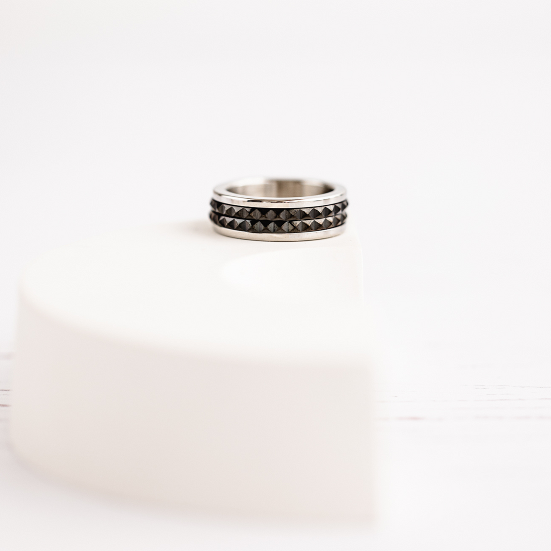 Eli Double Spinner Anxiety Ring