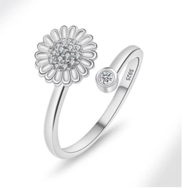 Sunflower Spinner Ring - 925 SS