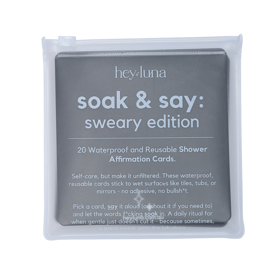 Soak and Say – Sweary Edition | Waterproof Shower Affirmations for Self-Belief & Empowerment (Copy)
