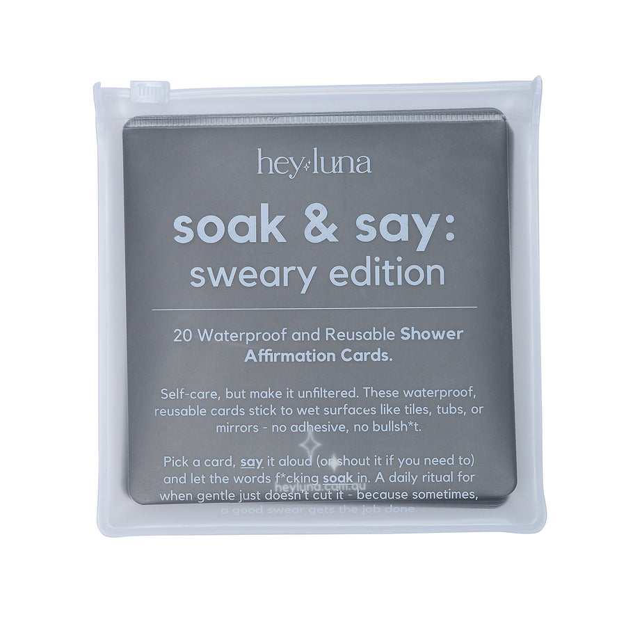 Soak and Say – Sweary Edition | Waterproof Shower Affirmations for Self-Belief & Empowerment (Copy)