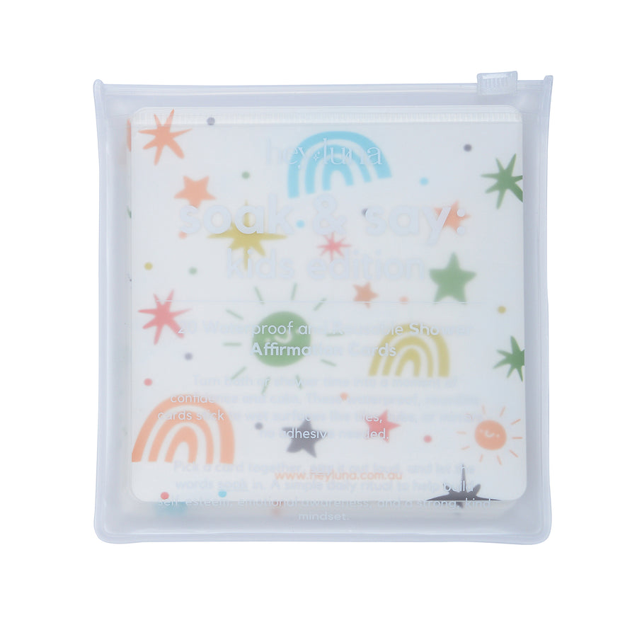 Soak and Say – Kids Edition | Waterproof Shower Affirmations for Kids’ Confidence &amp; Calm