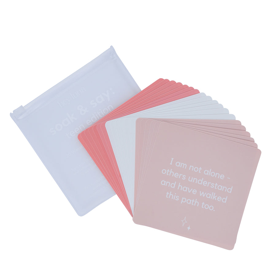 Soak and Say – Anxiety Edition | Waterproof Shower Affirmation Cards for Stress & Calm
