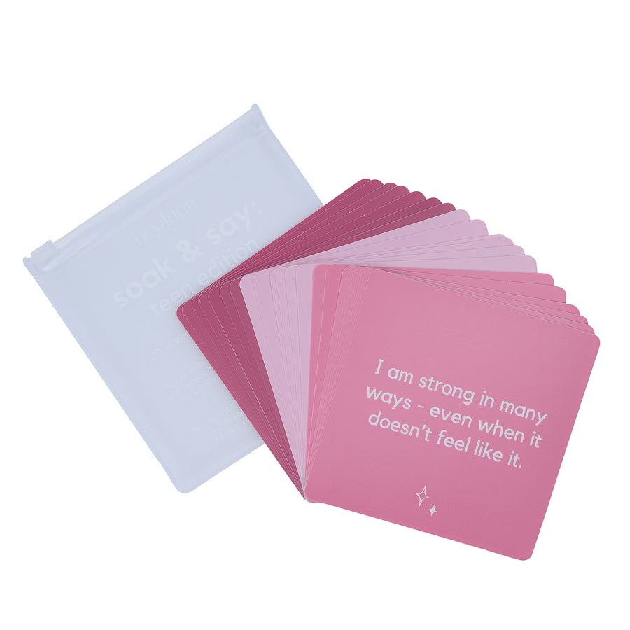 Soak and Say – Self-Love Edition | Waterproof Shower Affirmation Cards for Confidence & Compassion